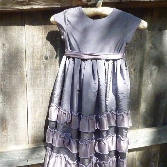 Eden's Bouquet Silk 4T Dress in Lavender